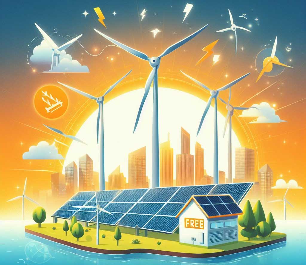 Free Electricity With Wind Power & Solar Power